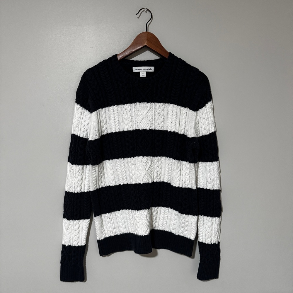 amazon essentials | Navy and White Striped Sweater